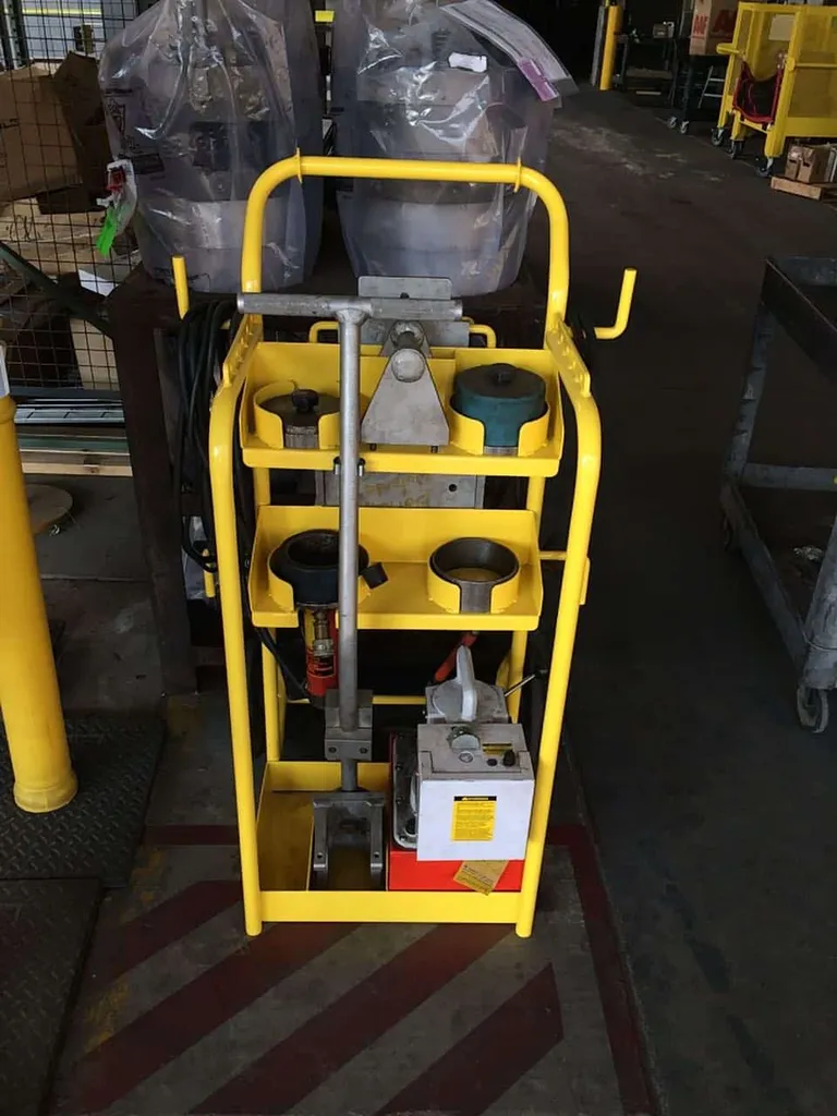 Blue SteelCo locomotive shop tool dolly, welded steel with powder coat