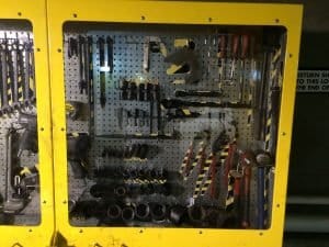 Detail photo of tool cabinet